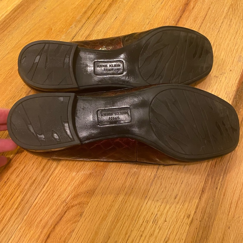 Anne Klein red loafers. Hardly worn. Size 10